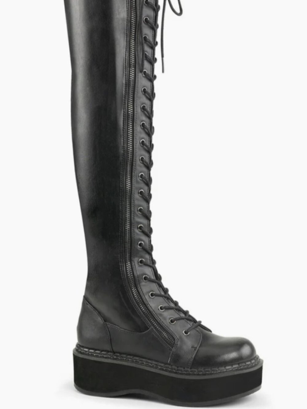 Demonia - Knee High Lace Up Platform Boot - "Emily-375"